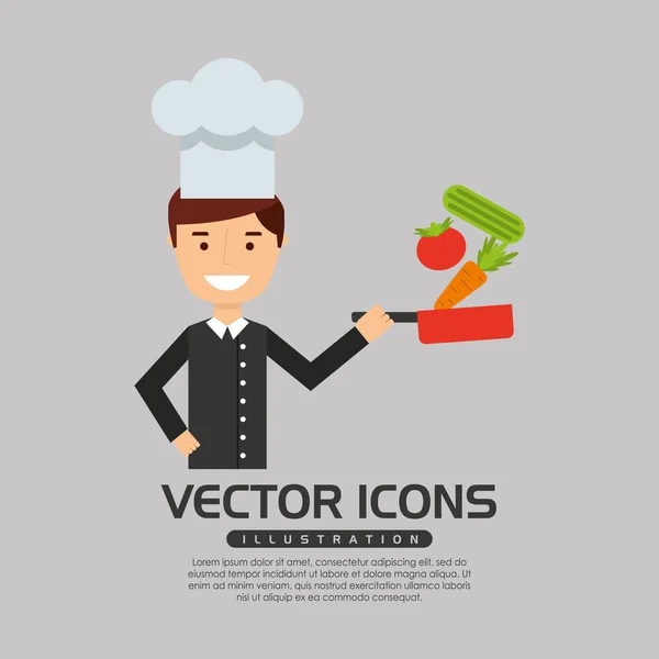 Professional chef design — Stock Vector