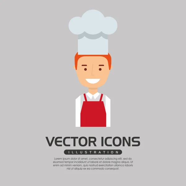 Design chef professionnel — Image vectorielle