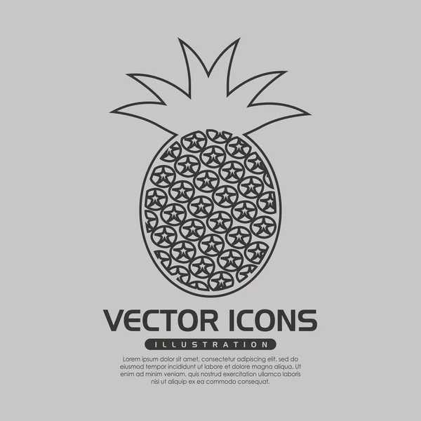 Delicioso design de frutas — Vetor de Stock