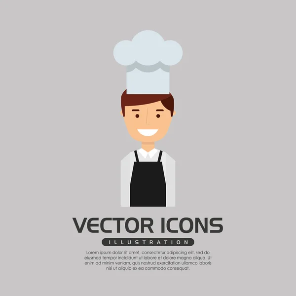 Design chef professionnel — Image vectorielle