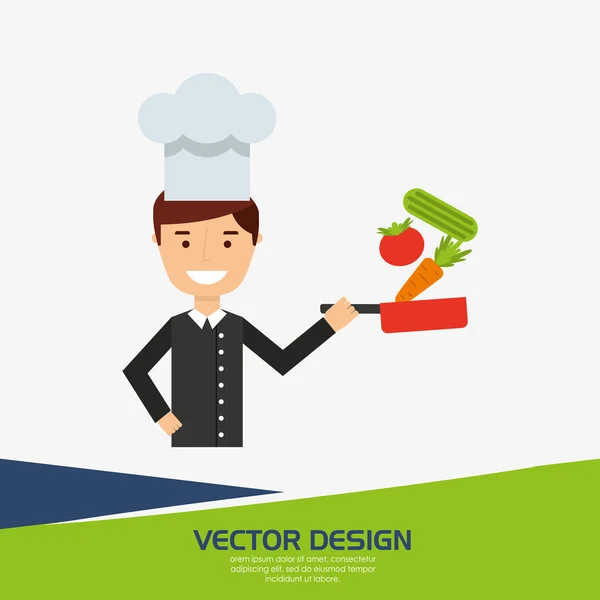 Design bucătar profesionist — Vector de stoc