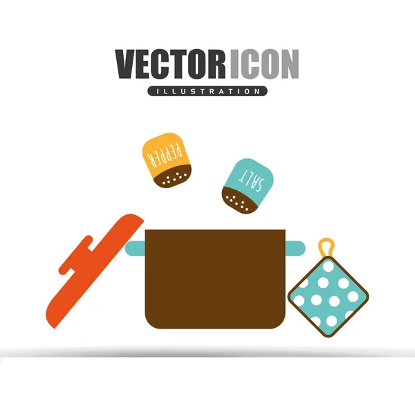 Cocina utensilios de diseño — Vector de stock