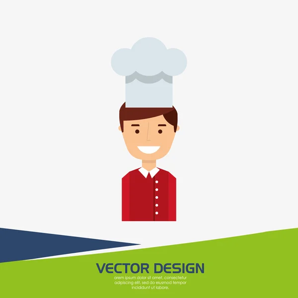 Diseño profesional del chef — Vector de stock