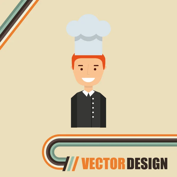 Профессиональный дизайн повара — стоковый вектор