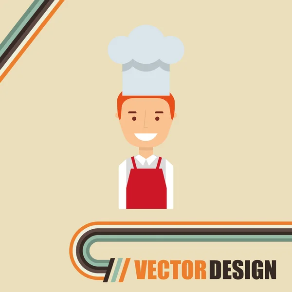 Профессиональный дизайн повара — стоковый вектор