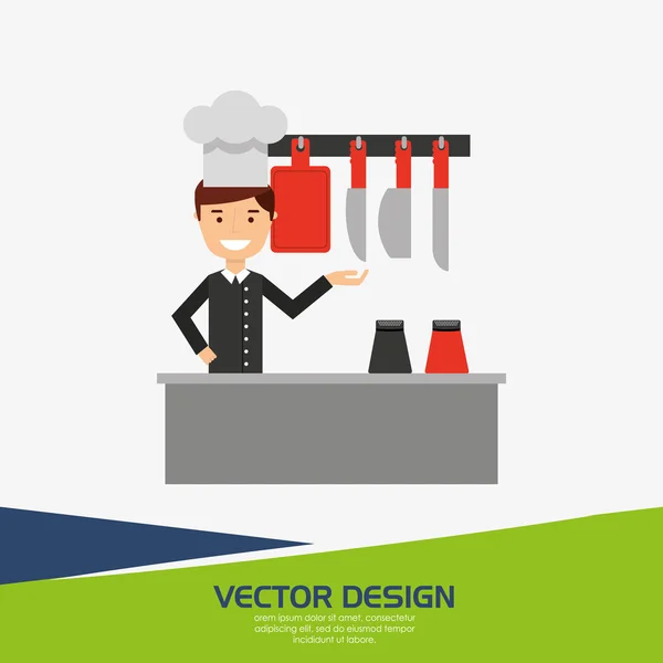 Design chef professionnel — Image vectorielle