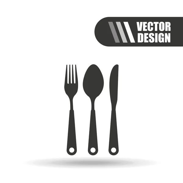 Ustensiles de cuisine design — Image vectorielle