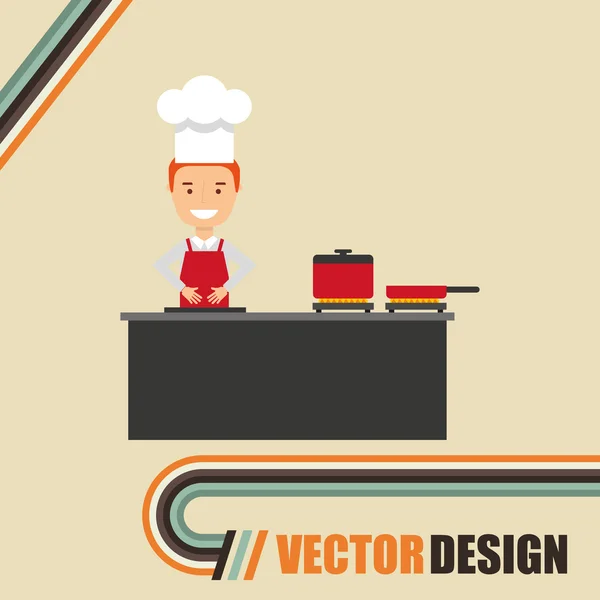 Design de chef profissional — Vetor de Stock