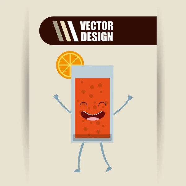 Diseño de alimentos carácter — Vector de stock