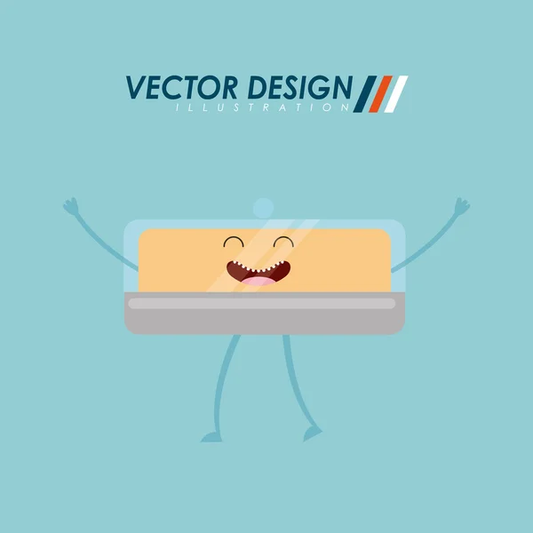 Diseño de alimentos carácter — Vector de stock