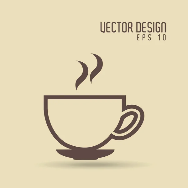 Kaffe tid ikon design – Stock-vektor
