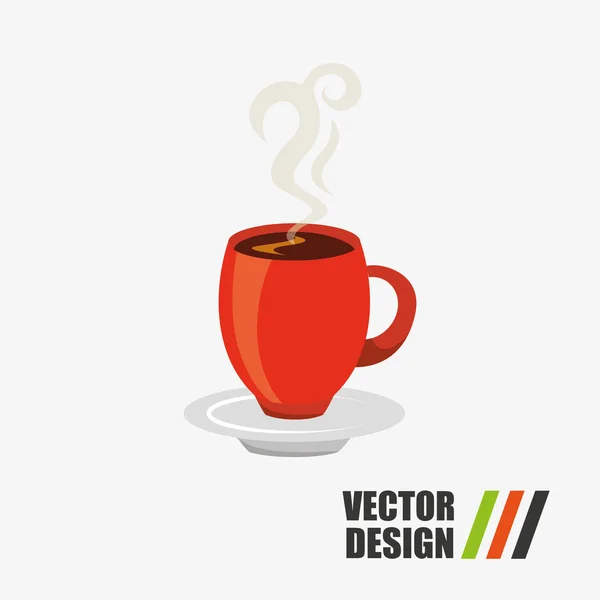 Caffè tempo icona di design — Vettoriale Stock