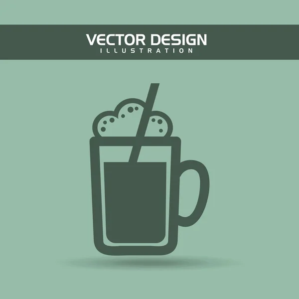 Kawy czas ikona designu — Wektor stockowy