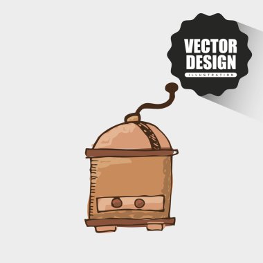 kahve Saat simgesi tasarım