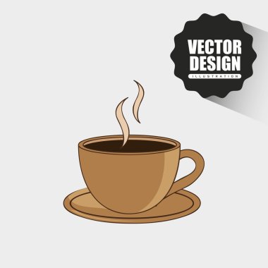 kahve Saat simgesi tasarım