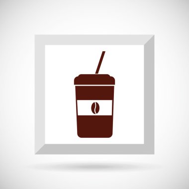 kahve Saat simgesi tasarım