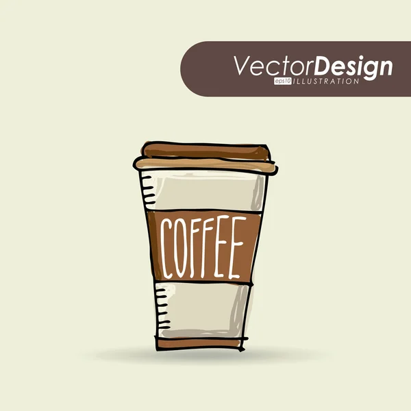 Tiempo de café icono de diseño — Archivo Imágenes Vectoriales