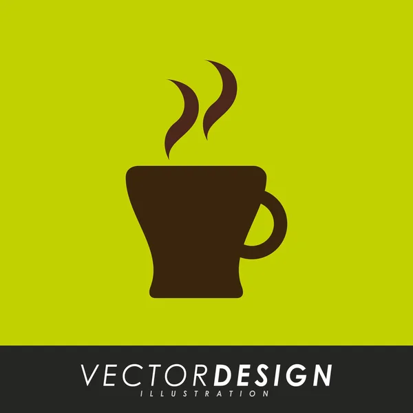 Café temps icône conception — Image vectorielle