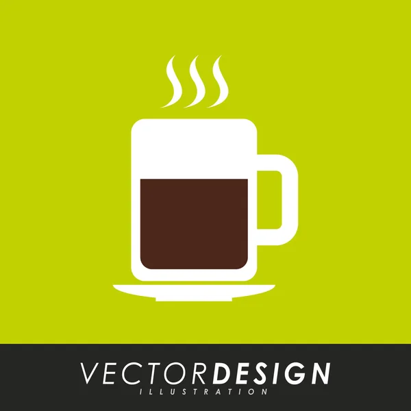 커피 시간 아이콘 디자인 — 스톡 벡터