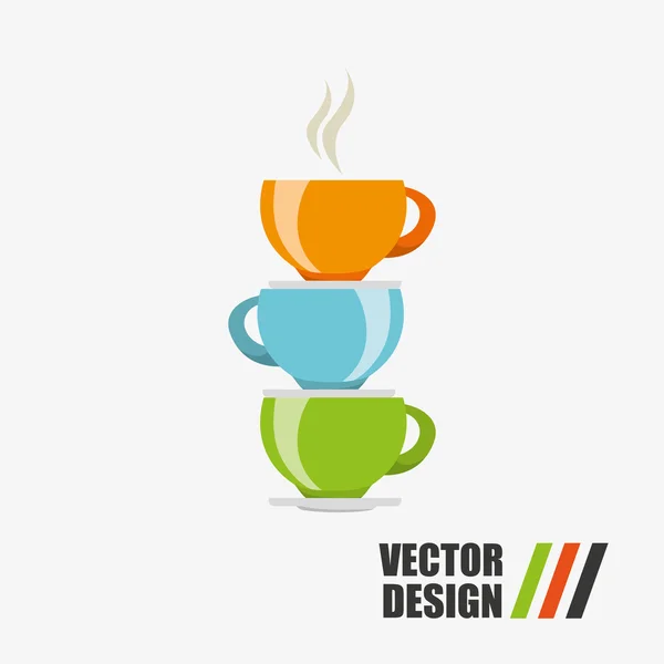 Kahve Saat simgesi tasarım — Stok Vektör
