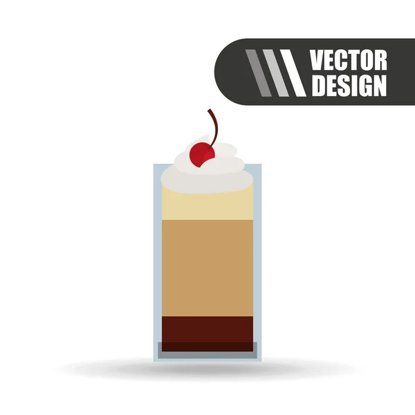 Кофе время икона дизайн — стоковый вектор