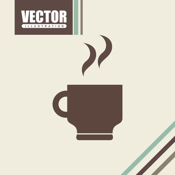 Koffie tijd pictogram ontwerp — Stockvector