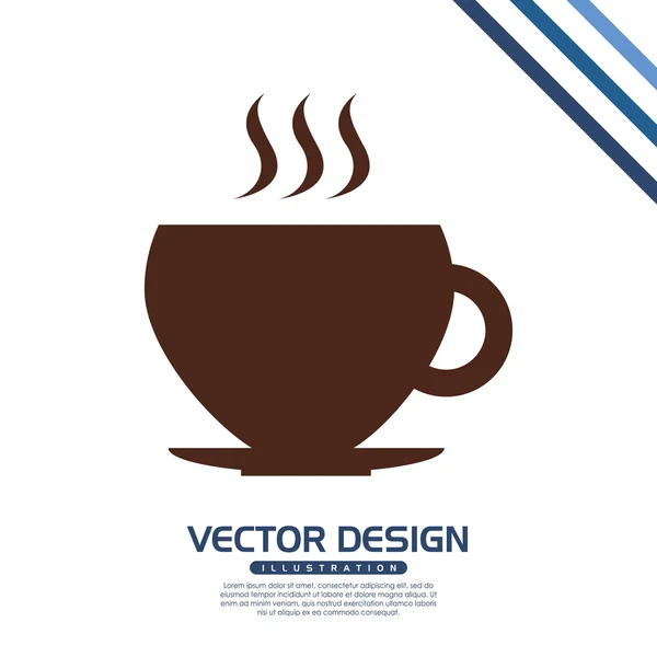 Caffè tempo icona di design — Vettoriale Stock