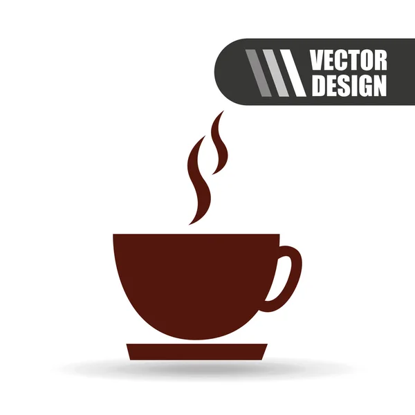 Caffè tempo icona di design — Vettoriale Stock