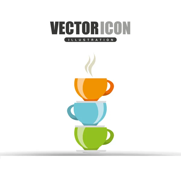 Tempo de café ícone design —  Vetores de Stock