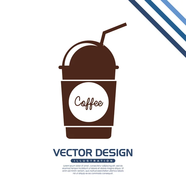 Koffie tijd pictogram ontwerp — Stockvector