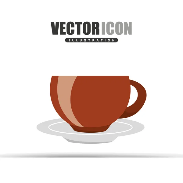 Tempo de café ícone design — Vetor de Stock