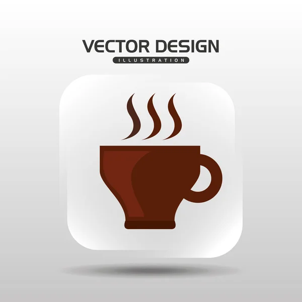 Kawy czas ikona designu — Wektor stockowy