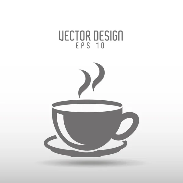 Caffè tempo icona di design — Vettoriale Stock