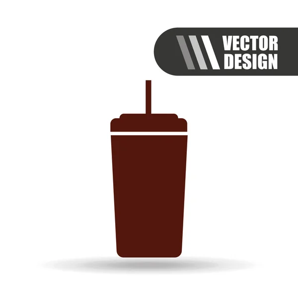 Koffie tijd pictogram ontwerp — Stockvector