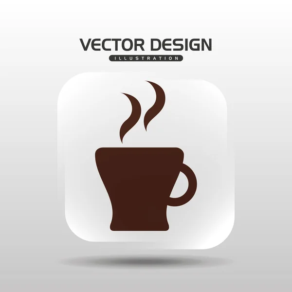 Koffie tijd pictogram ontwerp — Stockvector