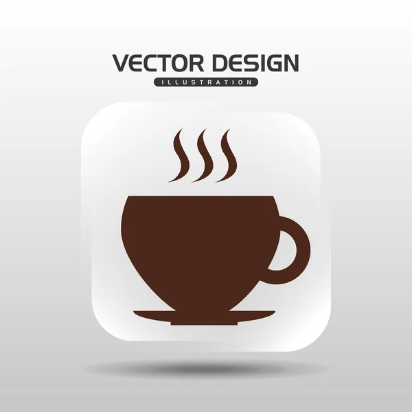 Caffè tempo icona di design — Vettoriale Stock