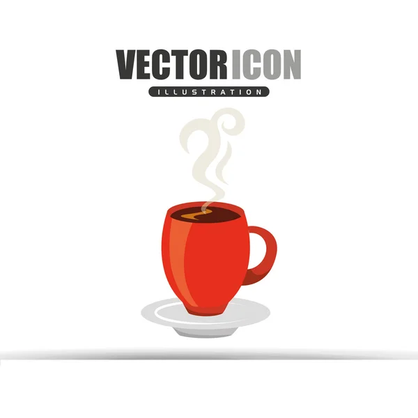 Tempo de café ícone design — Vetor de Stock