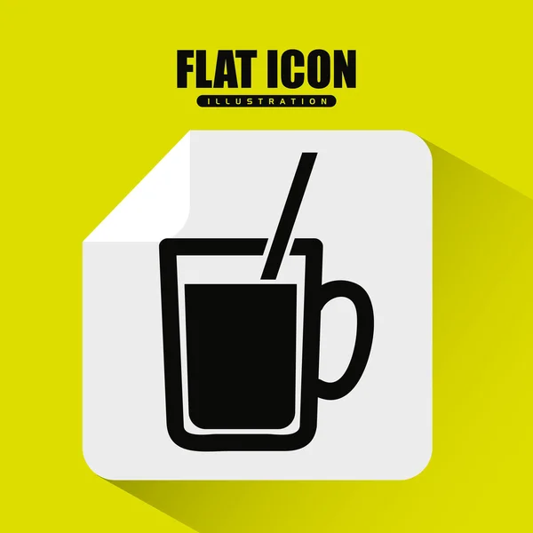 Tiempo de café icono de diseño — Vector de stock