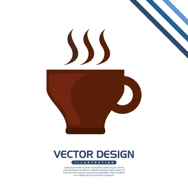 Koffie tijd pictogram ontwerp — Stockvector