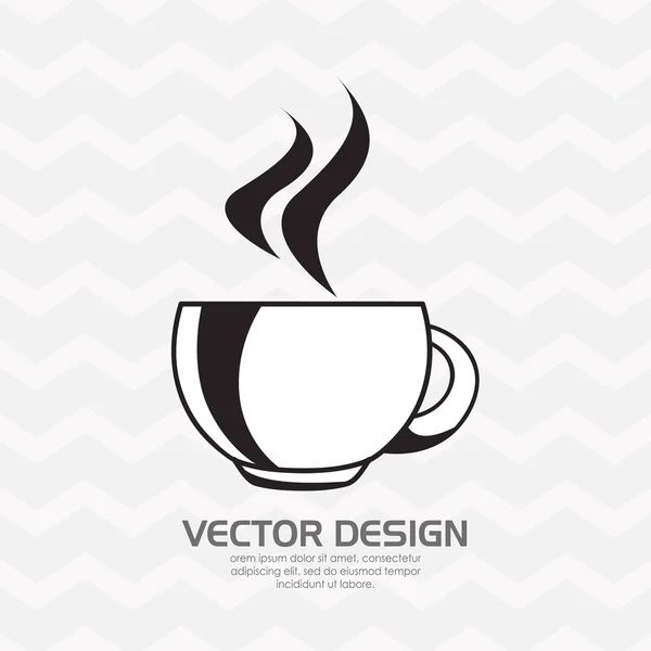 Caffè tempo icona di design — Vettoriale Stock