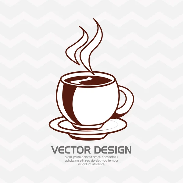 Tempo de café ícone design — Vetor de Stock