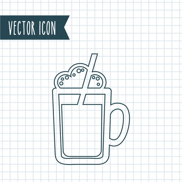 Tempo de café ícone design — Vetor de Stock