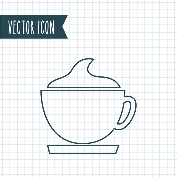 Дизайн значка часу кави — стоковий вектор