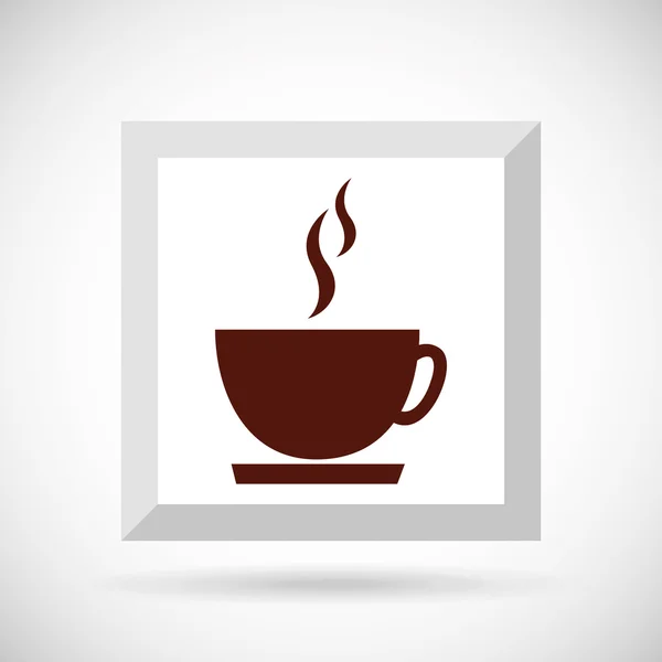 Tiempo de café icono de diseño — Vector de stock