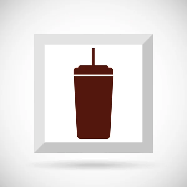 Koffie tijd pictogram ontwerp — Stockvector