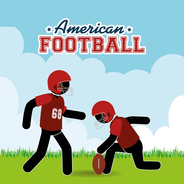 American Football gioco di sport — Vettoriale Stock