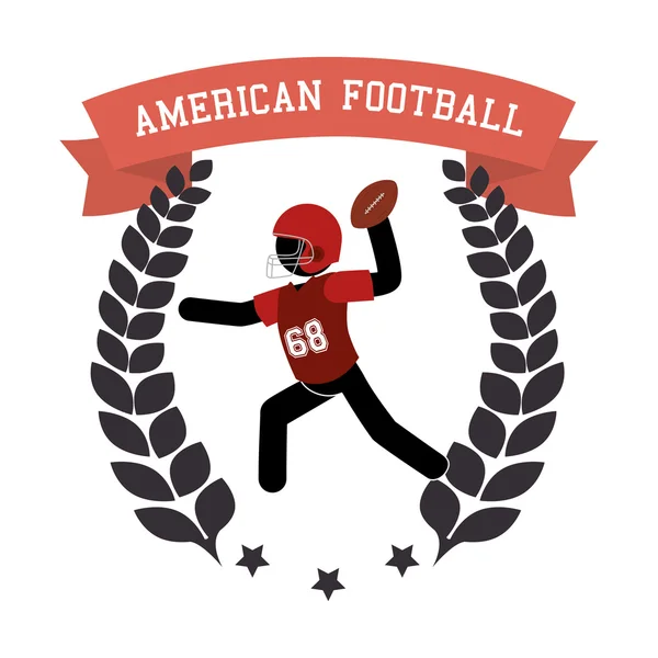 American Football Sport Spiel — Stockvektor