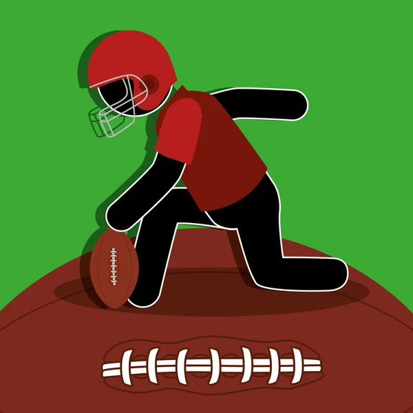 American Football Sport Spiel — Stockvektor