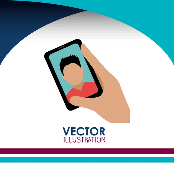 Design de fotografia selfie — Vetor de Stock