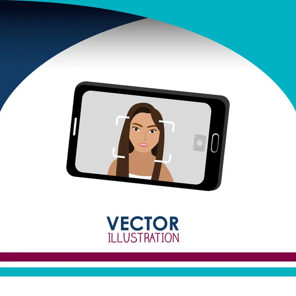 Diseño de fotografía selfie — Vector de stock